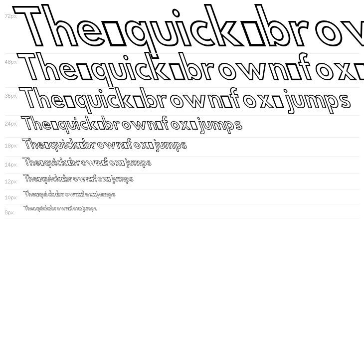 Hussar Simple ExtraCondensed Ghost OppositeOblique Three Waterfall