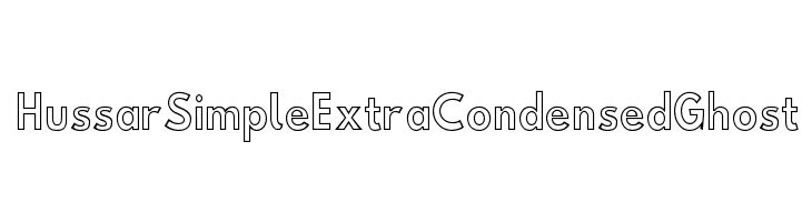 Hussar Simple ExtraCondensed Ghost  Free Fonts Download