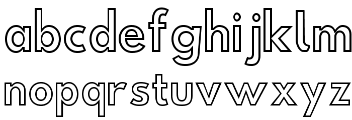 Hussar Simple ExtraCondensed Ghost Font LOWERCASE
