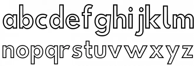 Hussar Simple ExtraCondensed Ghost Fonte MINÚSCULAS