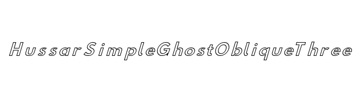 Hussar Simple Ghost Oblique Three  Descarca Fonturi Gratis