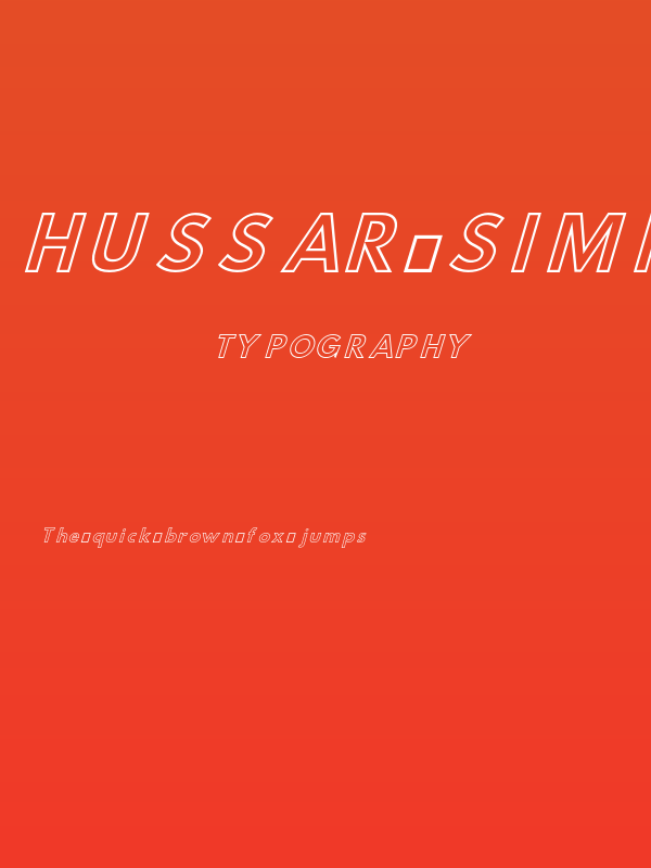 Hussar Simple Ghost Oblique Three Poster