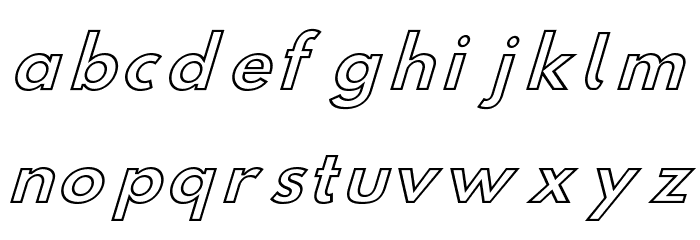 Hussar Simple Ghost Oblique Three フォント 小文字