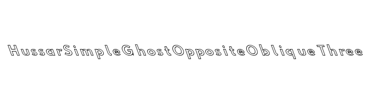 Hussar Simple Ghost OppositeOblique Three  Frei Schriftart Herunterladen