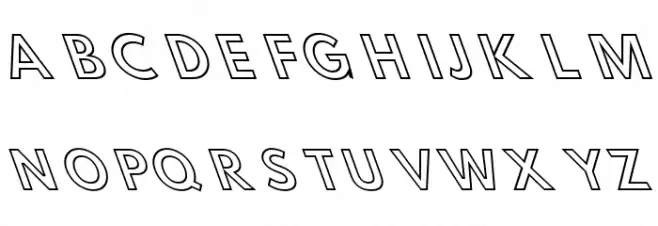 Hussar Simple Ghost OppositeOblique Three フォント 大文字