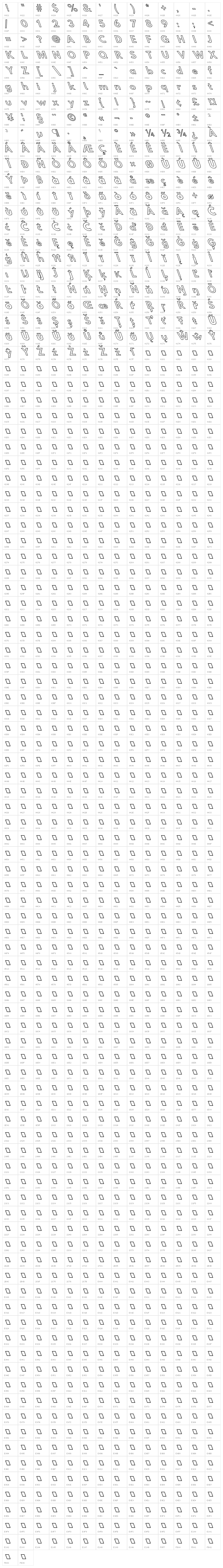 Hussar Simple Ghost OppositeOblique Three Character Map