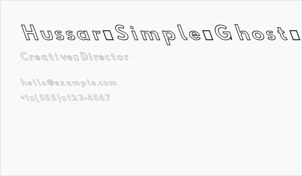 Hussar Simple Ghost OppositeOblique Three Business Card