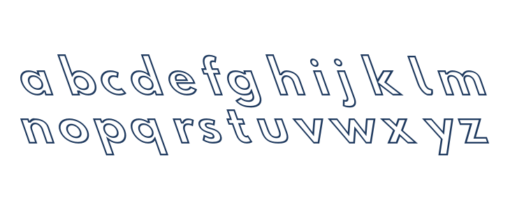 Hussar Simple Ghost OppositeOblique Three Lowercase