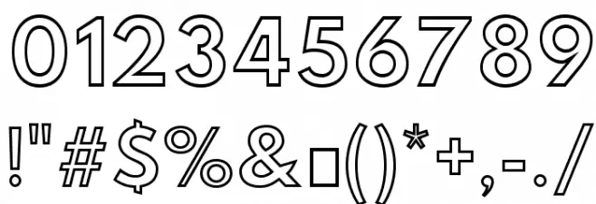 Hussar Simple Ghost フォント その他の文字