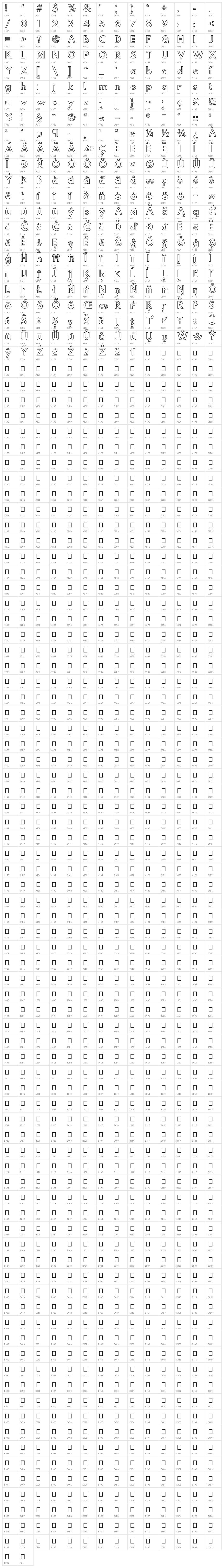 Hussar Simple Ghost Character Map