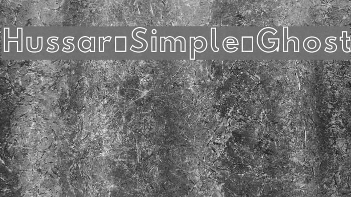 Hussar Simple Ghost Font examples