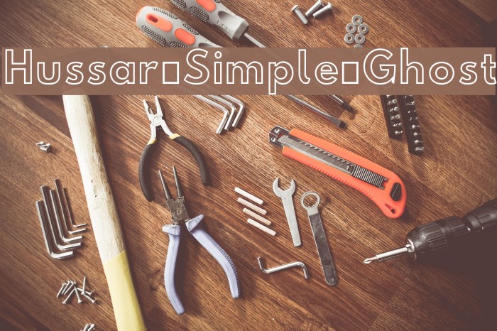 Hussar Simple Ghost Font examples