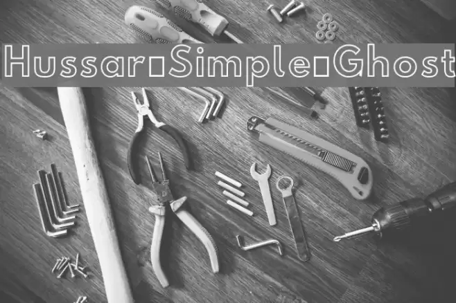Hussar Simple Ghost フォント examples