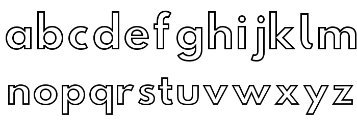 Hussar Simple Ghost Font LOWERCASE