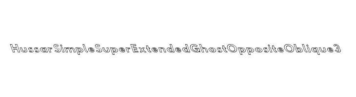 Hussar Simple SuperExtended Ghost OppositeOblique3  Free Fonts Download