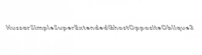 Hussar Simple SuperExtended Ghost OppositeOblique3  नि: शुल्क फ़ॉन्ट्स डाउनलोड