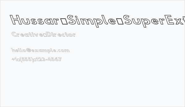 Hussar Simple SuperExtended Ghost OppositeOblique3 Business Card
