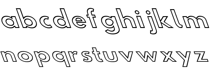 Hussar Simple SuperExtended Ghost OppositeOblique3 Font LOWERCASE