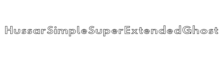 Hussar Simple SuperExtended Ghost  Free Fonts Download