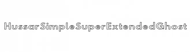 Hussar Simple SuperExtended Ghost  Free Fonts Download