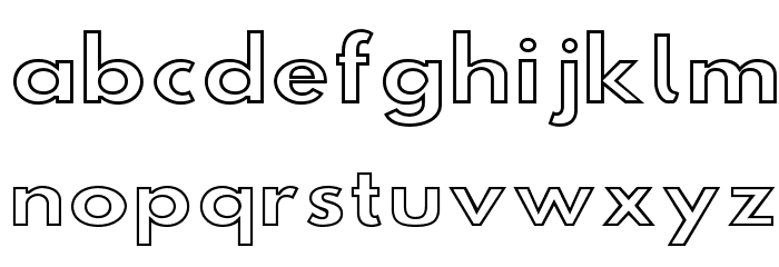 Hussar Simple SuperExtended Ghost Font LOWERCASE