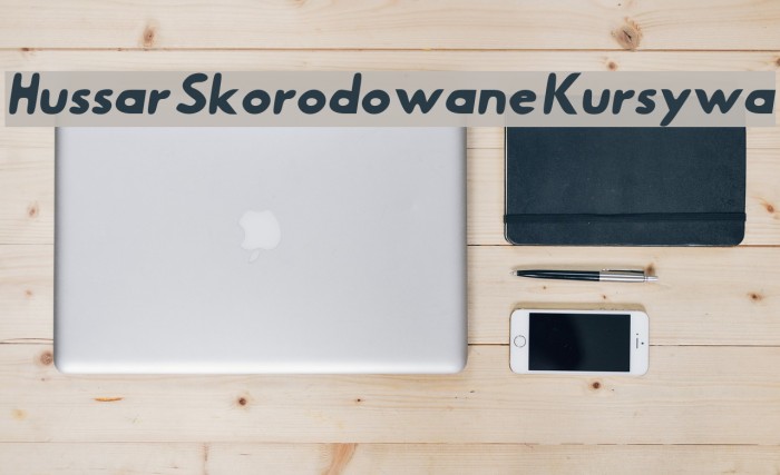 Hussar Skorodowane Kursywa Font examples
