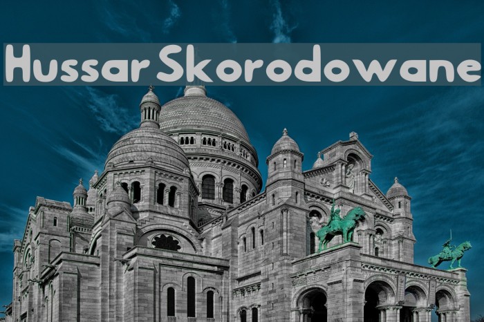 Hussar Skorodowane Font examples