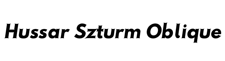 Hussar Szturm Oblique Font