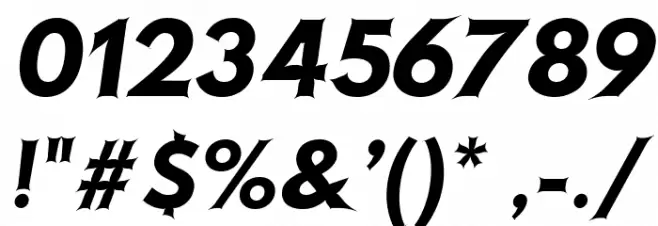 Hussar Szturm Oblique フォント その他の文字
