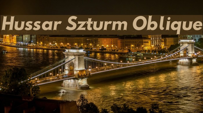Hussar Szturm Oblique Font examples