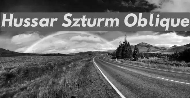 Hussar Szturm Oblique フォント examples