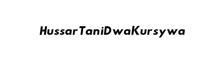 Hussar Tani Dwa Kursywa Font