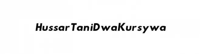 Hussar Tani Dwa Kursywa  Fuentes Gratis Descargar