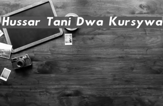 Hussar Tani Dwa Kursywa Font examples