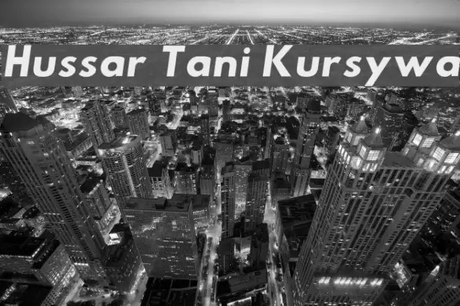 Hussar Tani Kursywa Font examples