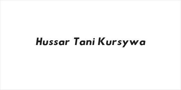 Hussar Tani Kursywa Logo