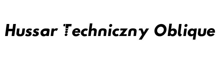 Hussar Techniczny Oblique Font