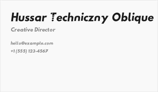 Hussar Techniczny Oblique Business Card
