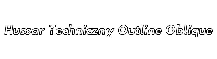 Hussar Techniczny Outline Oblique  Frei Schriftart Herunterladen