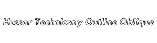 Hussar Techniczny Outline Oblique  Descarca Fonturi Gratis