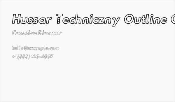 Hussar Techniczny Outline Oblique Business Card