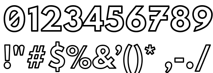 Hussar Techniczny Outline Font OTHER CHARS