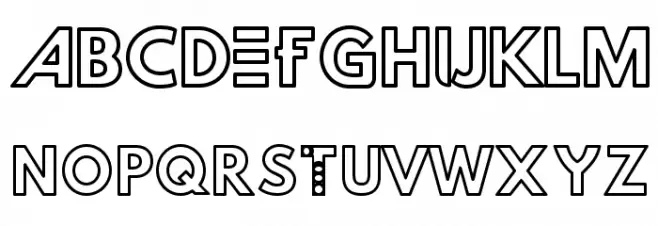 Hussar Techniczny Outline Polices MAJUSCULES