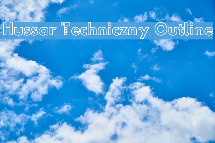 Hussar Techniczny Outline Font examples
