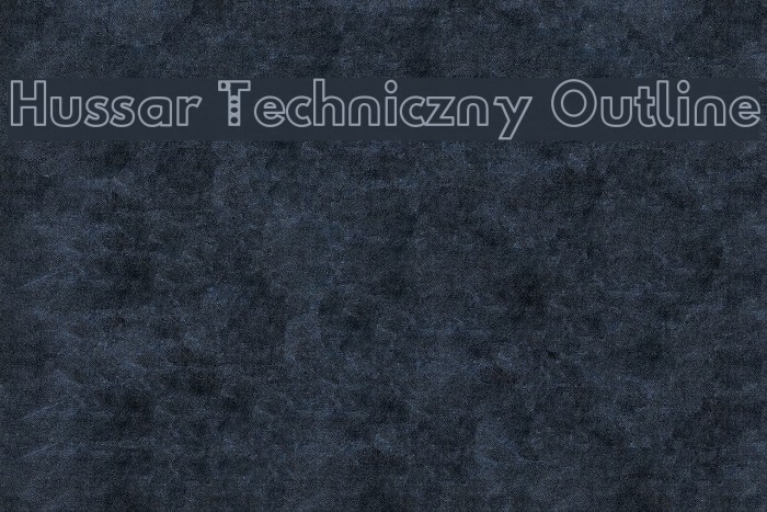 Hussar Techniczny Outline Font examples
