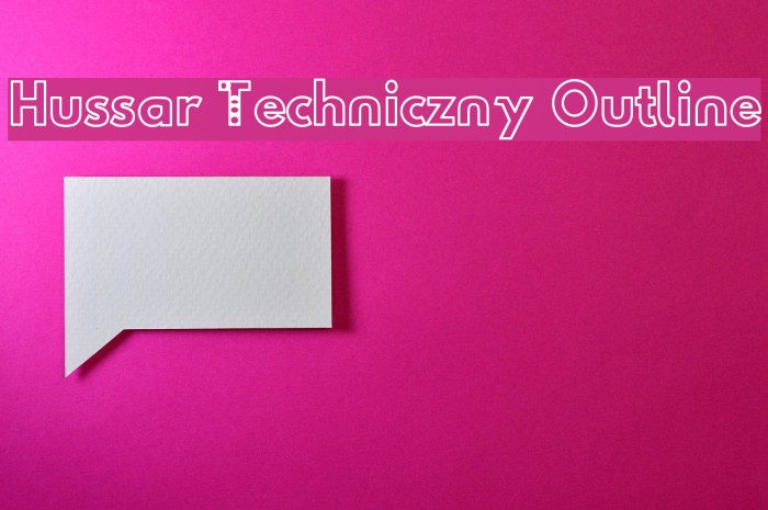 Hussar Techniczny Outline Font examples