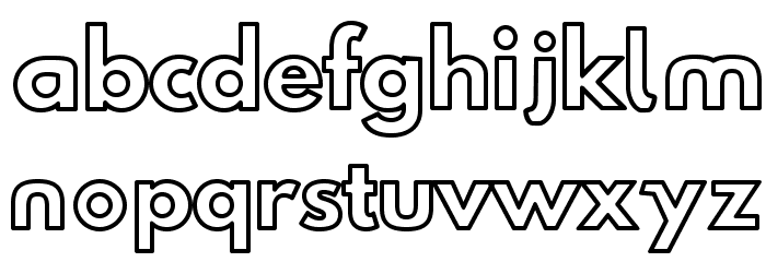 Hussar Techniczny Outline Font LOWERCASE