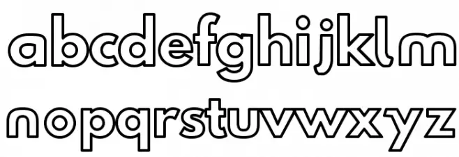Hussar Techniczny Outline Font Litere mici