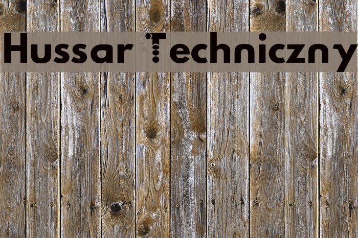Hussar Techniczny Font examples