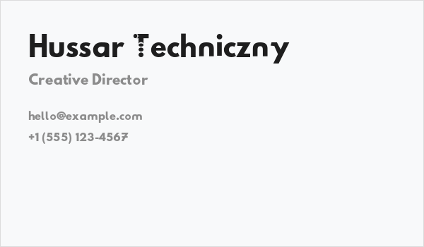 Hussar Techniczny Business Card
